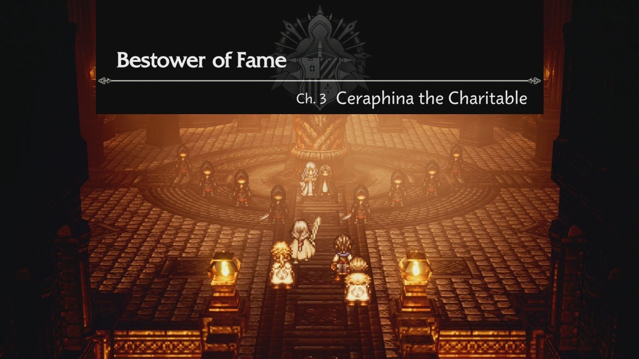 Octopath Traveler 0 playthrough Part 70 Bestower of Fame CH.3 Boss Towering Idol