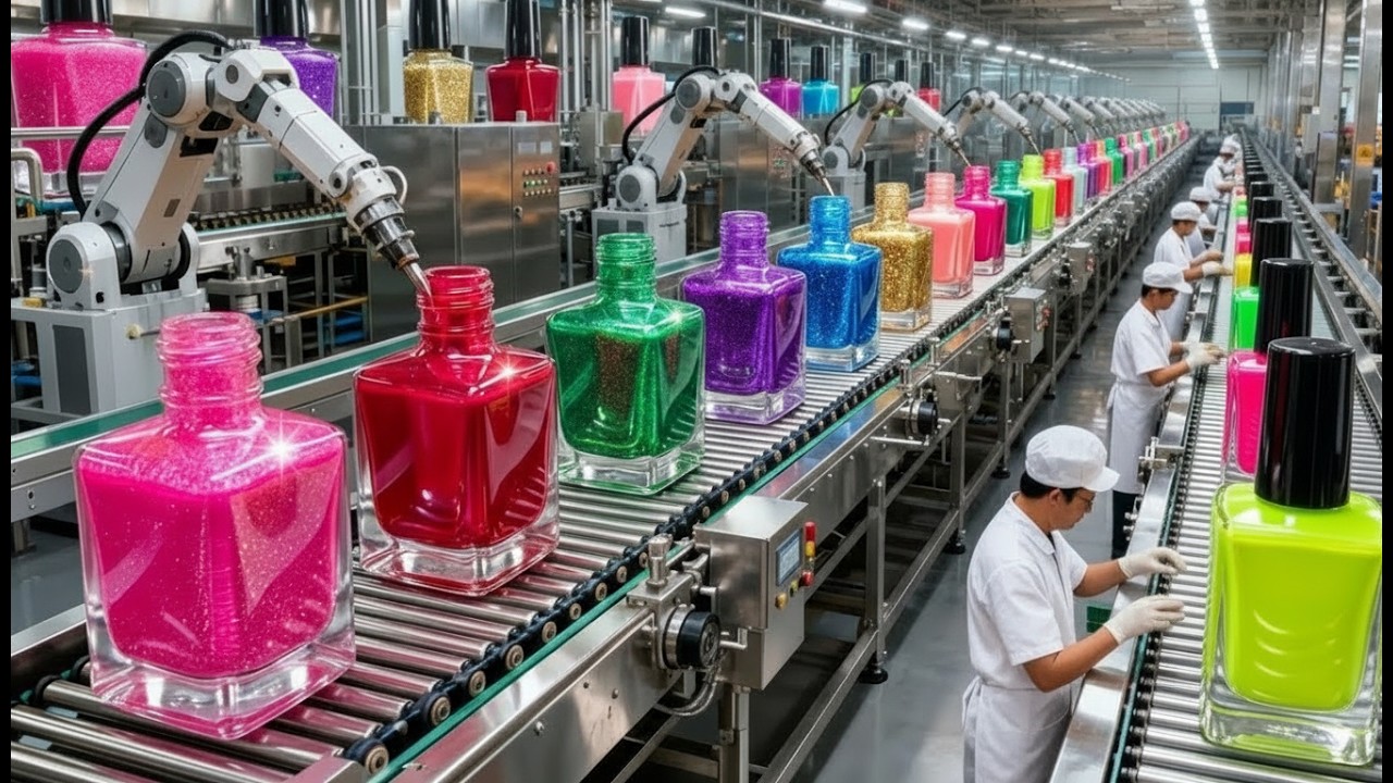 Inside Factory – Nail Polish Manufacturing | Complete Cosmetic Production (Full Factory Process)