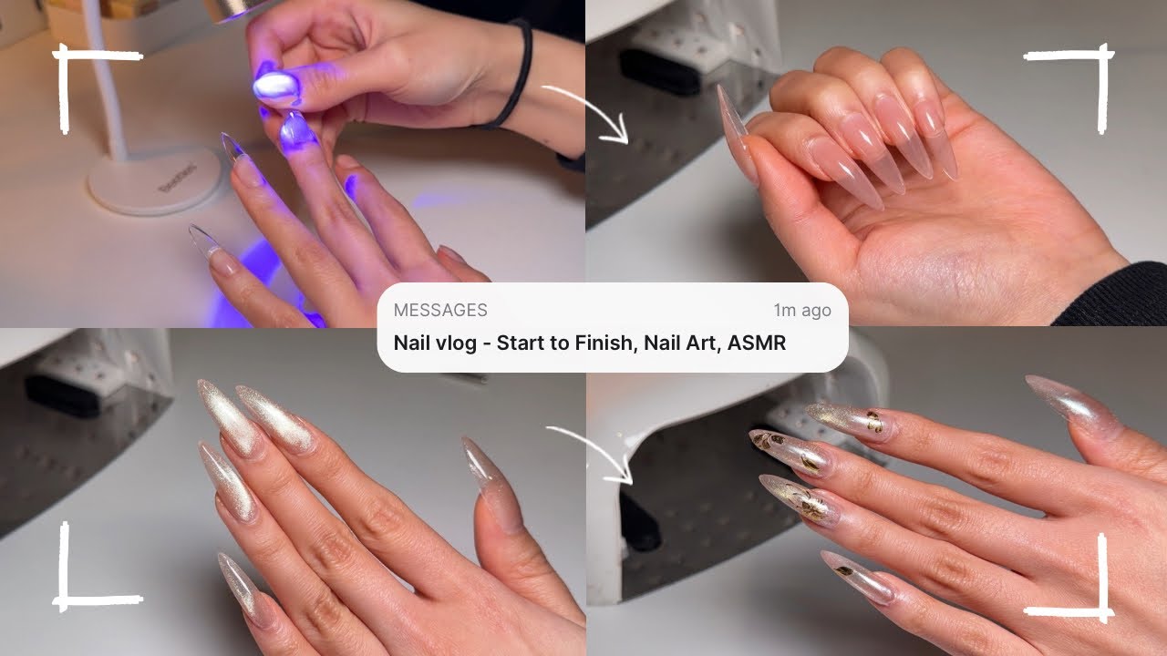 Nail Vlog - Practice Nails Start to Finish | Relaxing ASMR