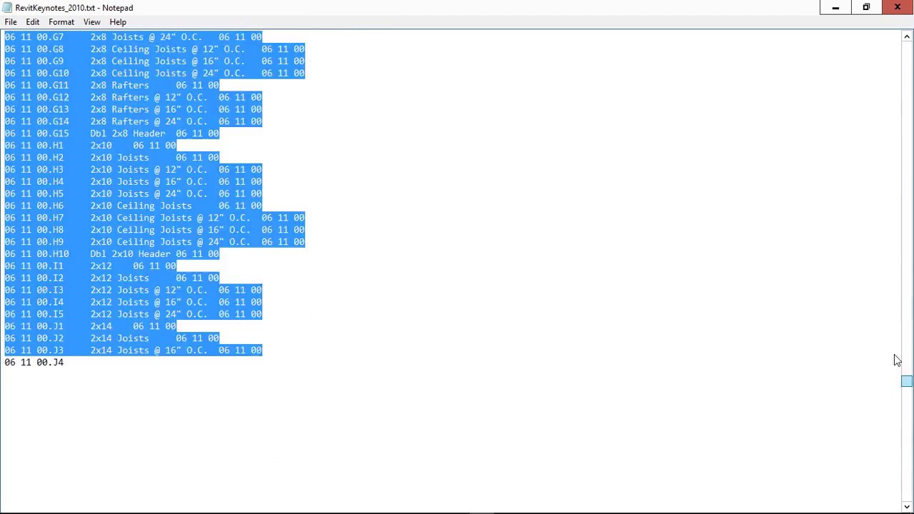 Create keynote file & Keynote legend in Revit