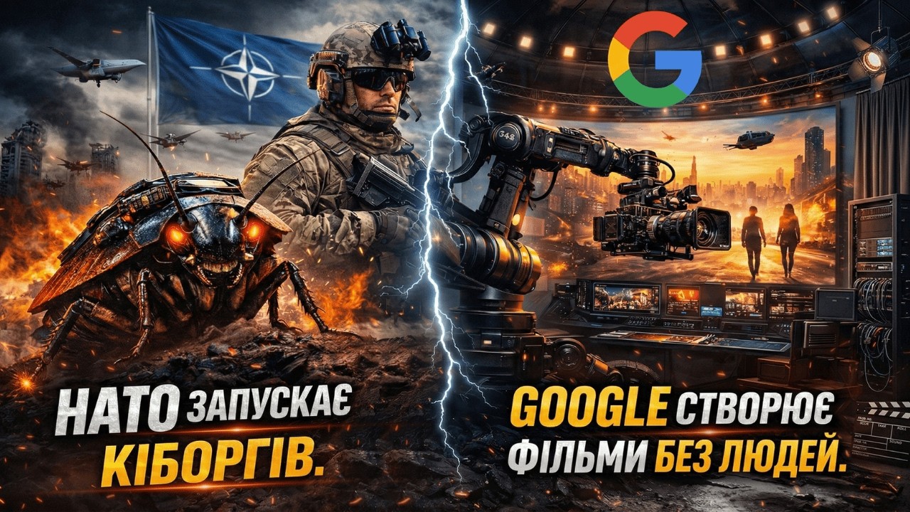 НАТО запускає кіборгів  Google створює фільми без людей