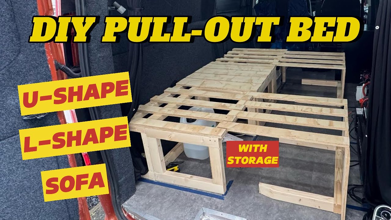 Simple Design Pull-Out Bed for small Campervans | DIY Transit Custom Build