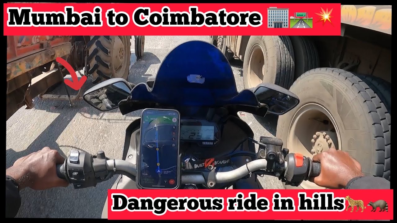 Mumbai to Coimbatore complete ride💥| Bear spotted🔥 | Dangerous ride⚠️| Tamil | Motovlog @Mfcvishnu