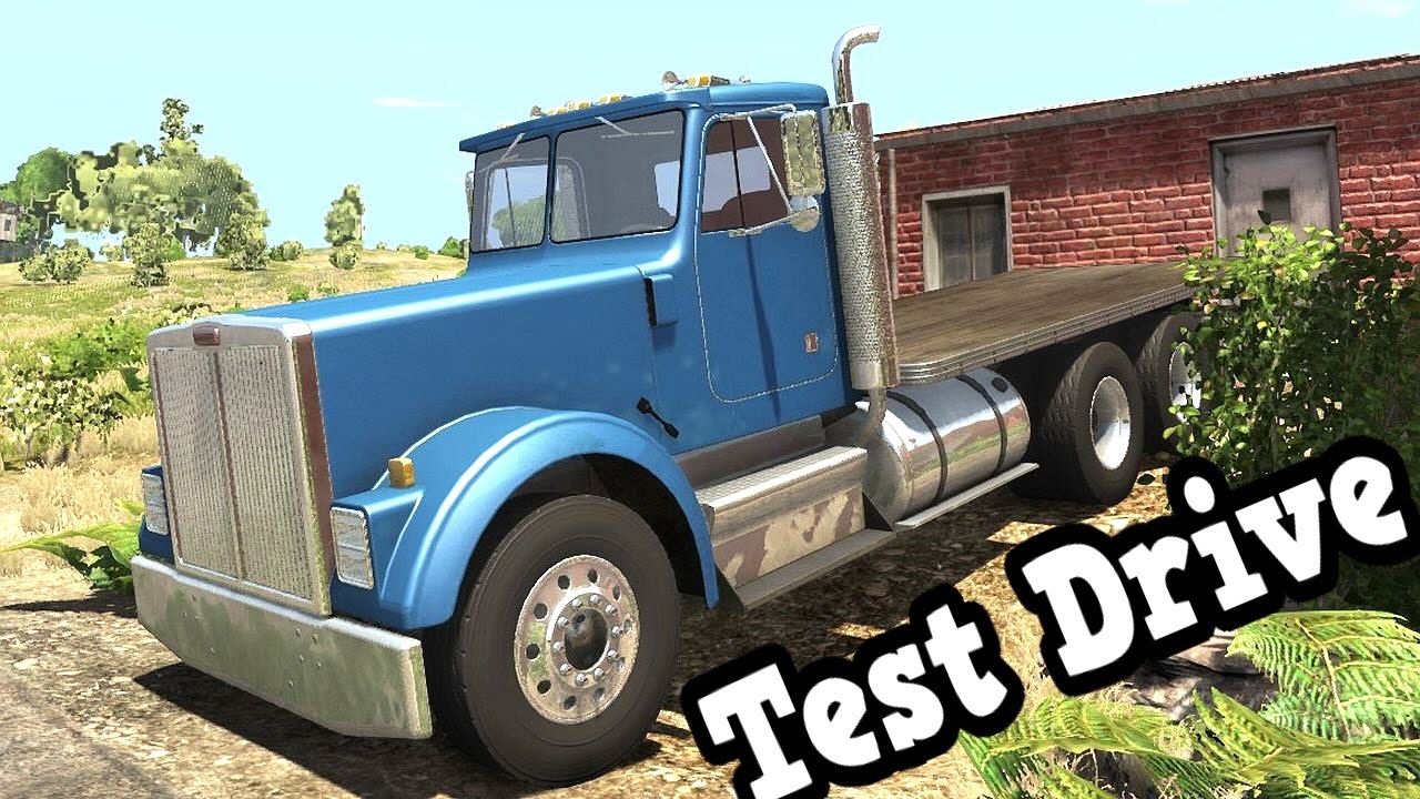 BeamNG Drive Update 0.4.1.2 - 6x4 Flatbed Truck Test Drive Ended With a Small Crash