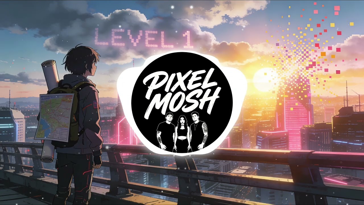 NEW GAME+ 🎮 Electronicore Anthem Metal Song [Pixel Mosh]