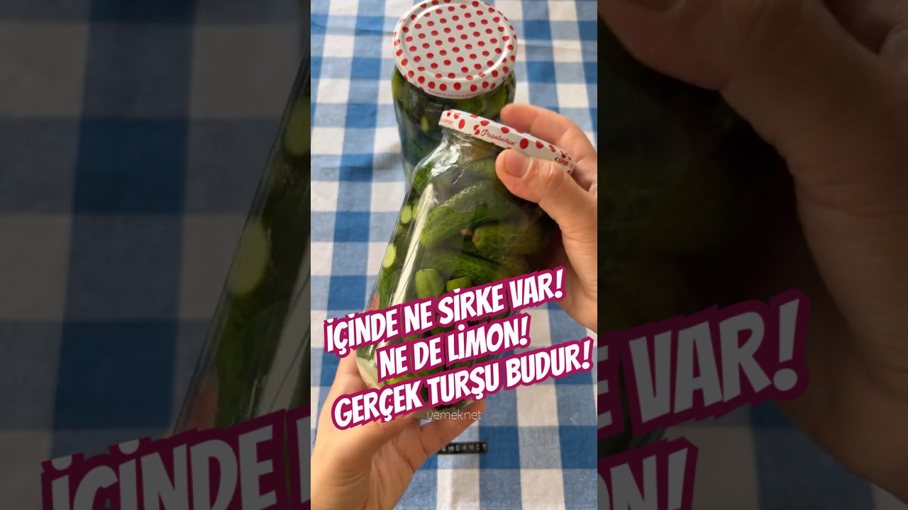 Sirkesiz Limonsuz Kurulan Gerçek Turşu Budur (Diğerleri Sirkeli Sudur!)