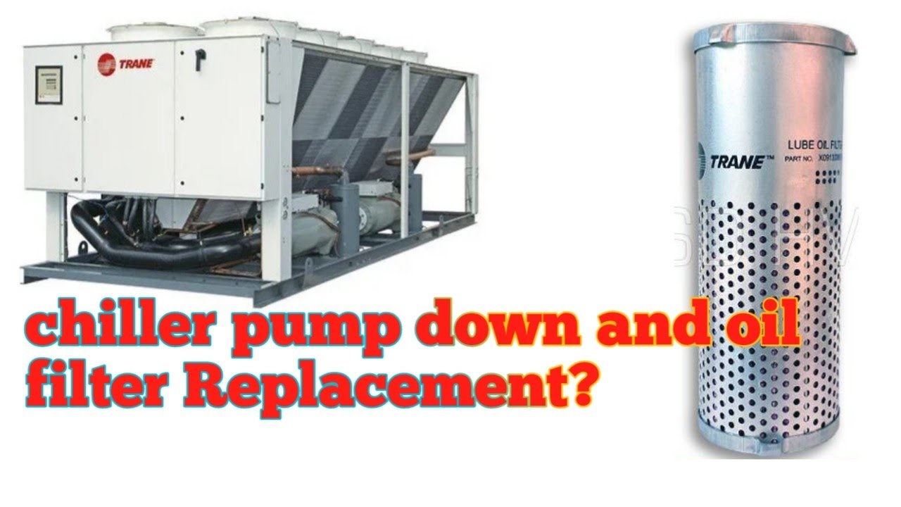 How to pump down chiller and Replacing oil filter| pump down chiller | screw compressor oil filter