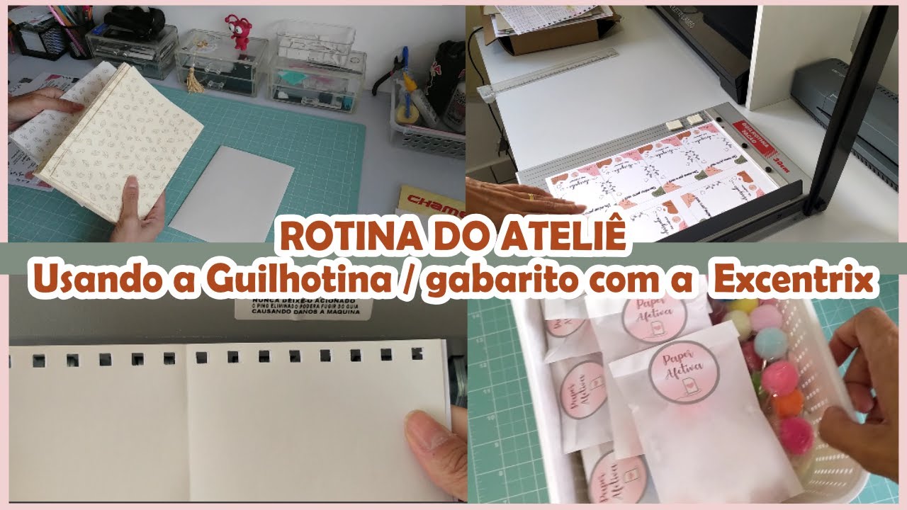 Fazendo Gabarito para a Excentrix | Como Uso a Guilhotina | Fazendo embalagens.