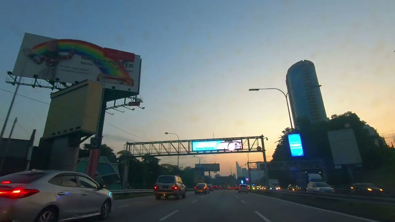 4k Federal Highway to KLCC | Kuala Lumpur Drive | Jom Drive