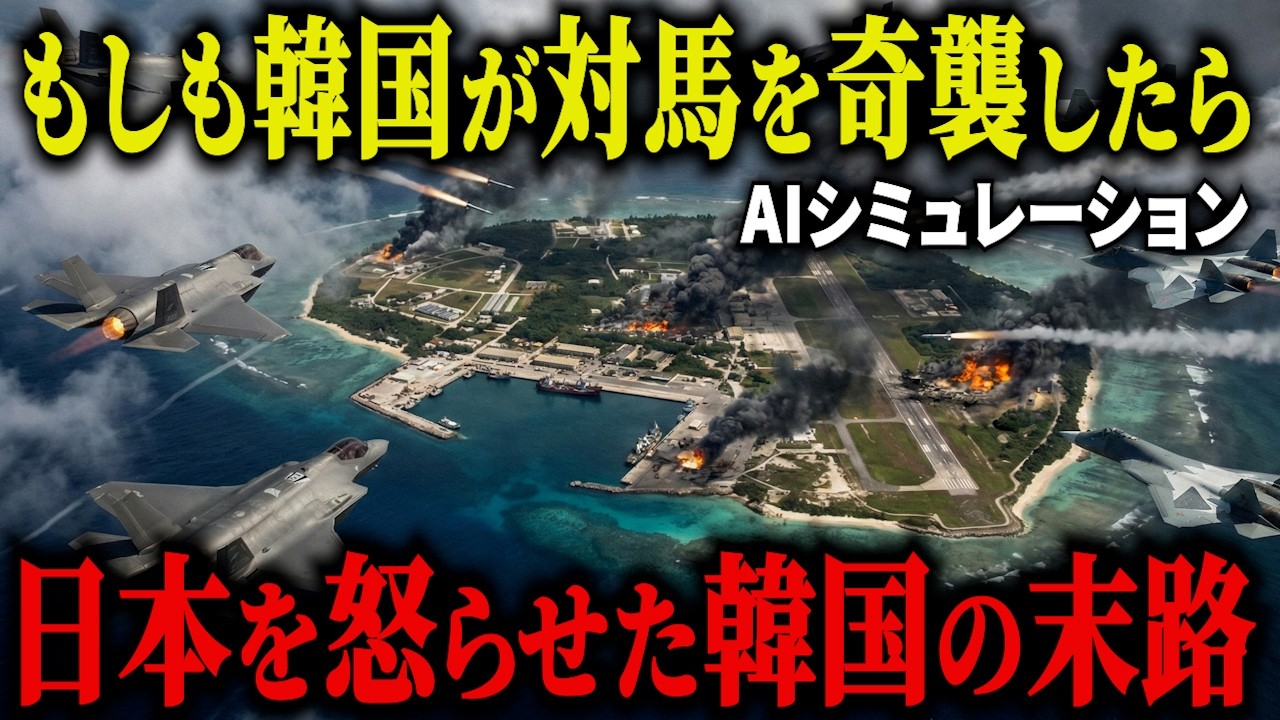 【閲覧注意】もしも韓国軍が対馬を奇襲したら…自衛隊の「F-3」が起動した結果、たった48時間で半島が沈黙する【AIシミュレーション】