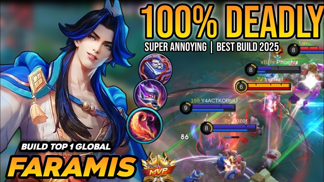 FARAMIS BEST BUILD 2025 | BUILD TOP 1 GLOBAL FARAMIS GAMEPLAY | MOBILE LEGENDS✓