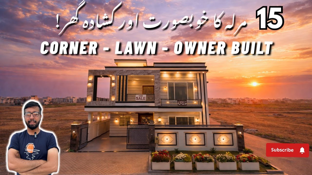 15 Marla Owner Built Corner Luxury Designer House For Sale In Bahria Town Rawalpindi | Full Tour
