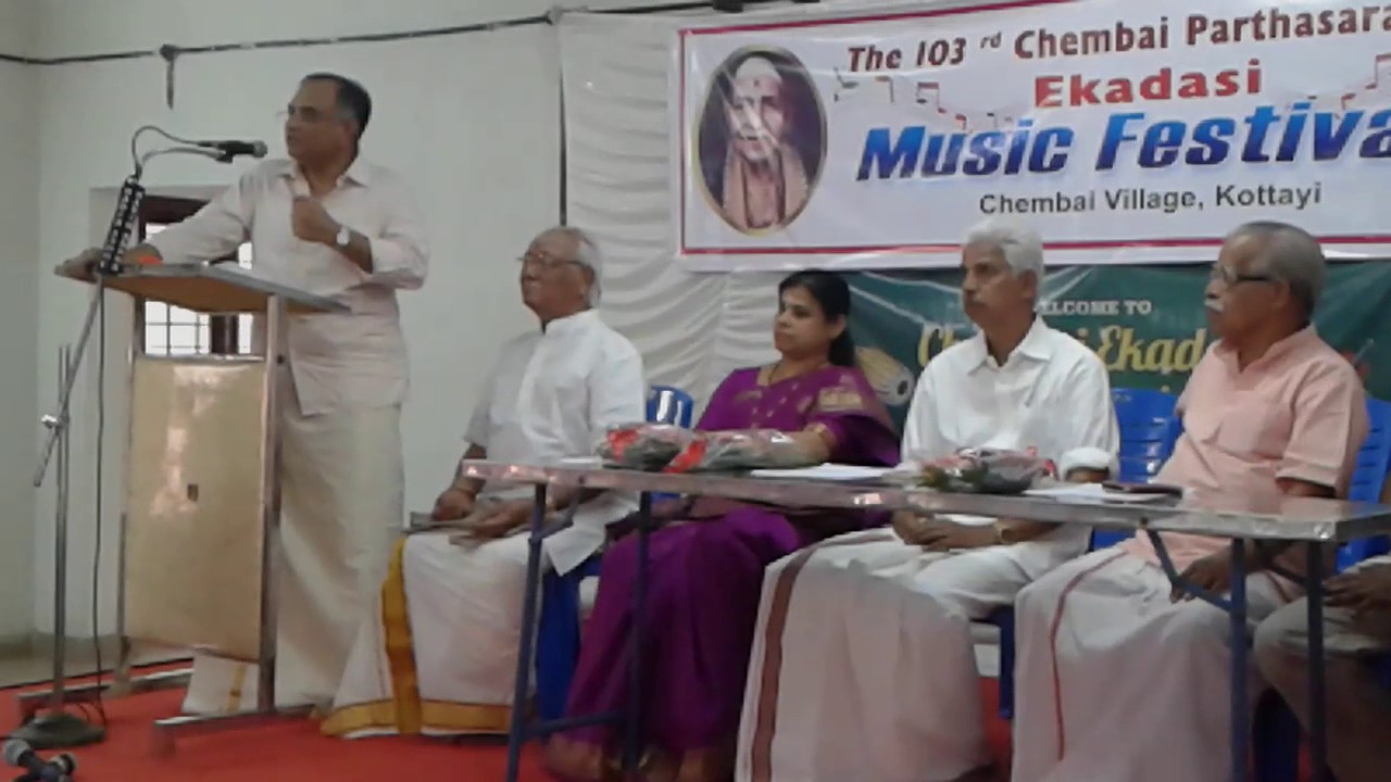 Honb'le Justice V.Chitambaresh sir inaguratting chembai sangeetholsavam