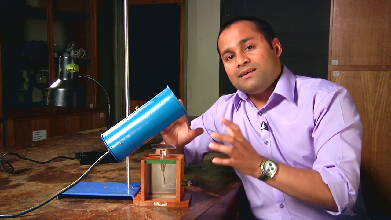 Using a gold-leaf electroscope with zinc plate and ultraviolet light