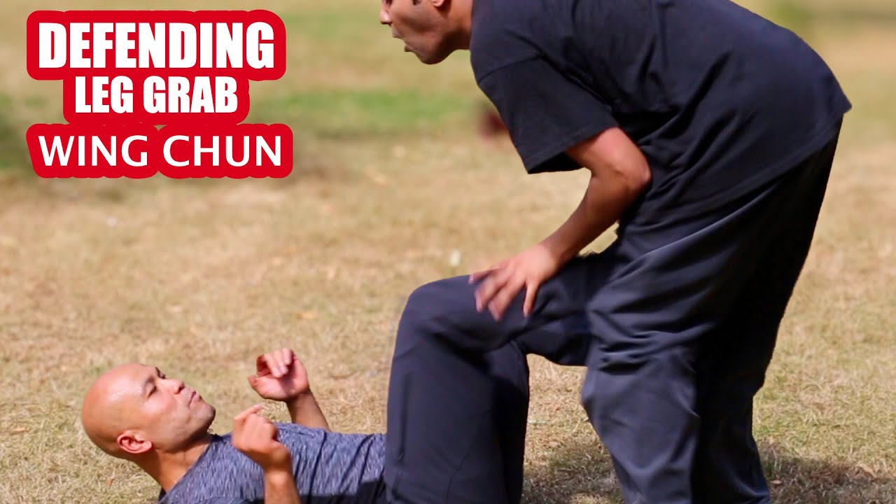Wing Chun defending a leg grab | Self-defense