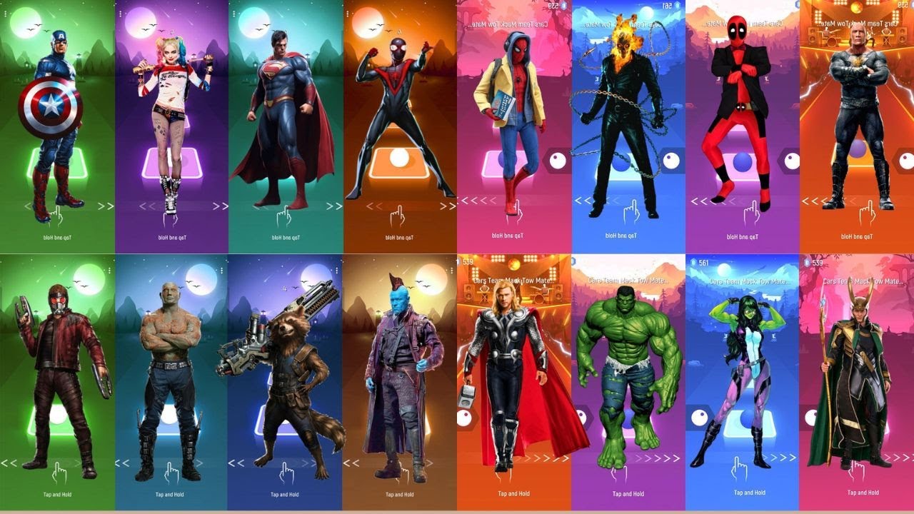 Epic Marvel & DC Tiles Hop EDM Rush Megamix #11 - Heroic Showdown!