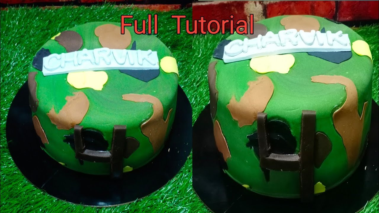 Army Dress Theme Cake | Army Uniform Cake
