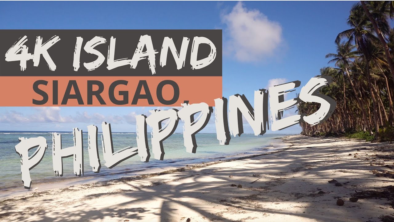 4K TROPICAL Island Beach | Relaxing Beach and Ocean Sounds | Siargao Philippines