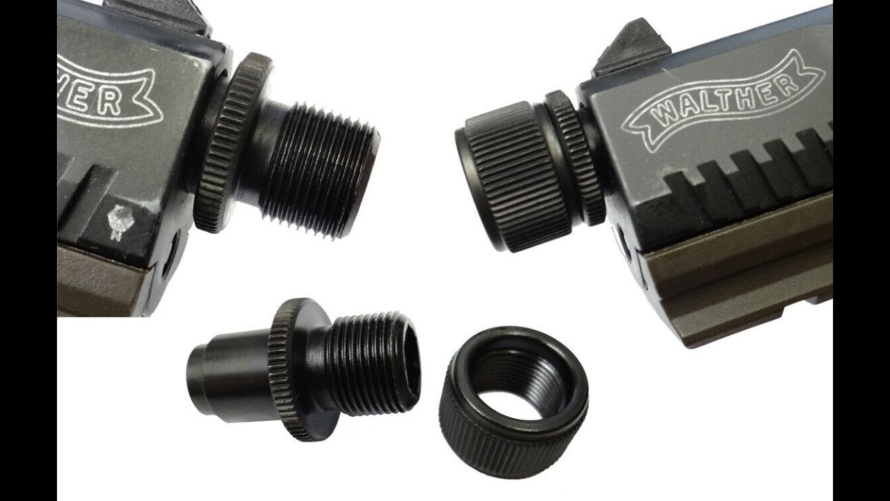 M8x.75--1/2x28 Adapter with Thread Protector Walther P22 S & W M&P22