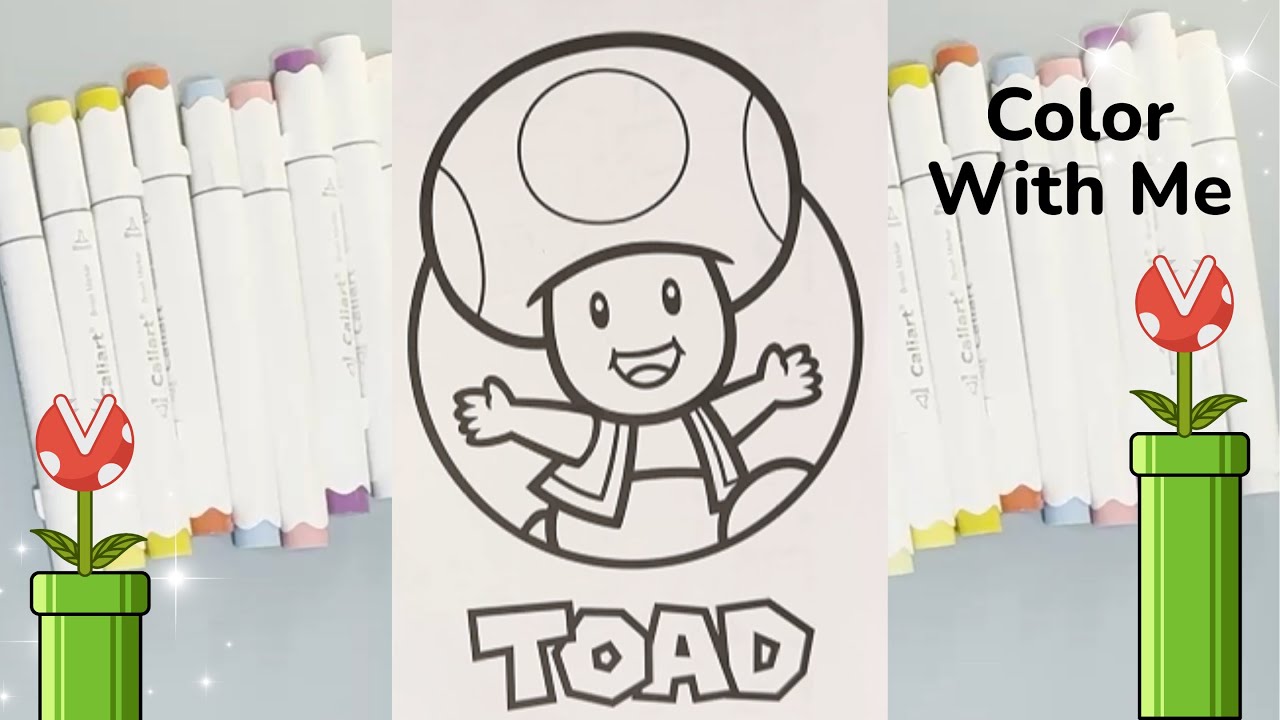 Color with me (ASMR) ✨🍄 Toad 🍄✨ Super Mario: The BIG Coloring Book #adultcoloring #asmr