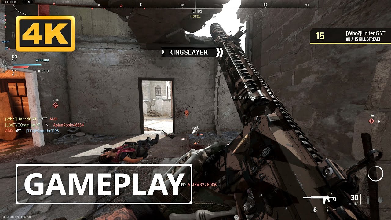 CoD Modern Warfare 2 Multiplayer M4 Gameplay 4K