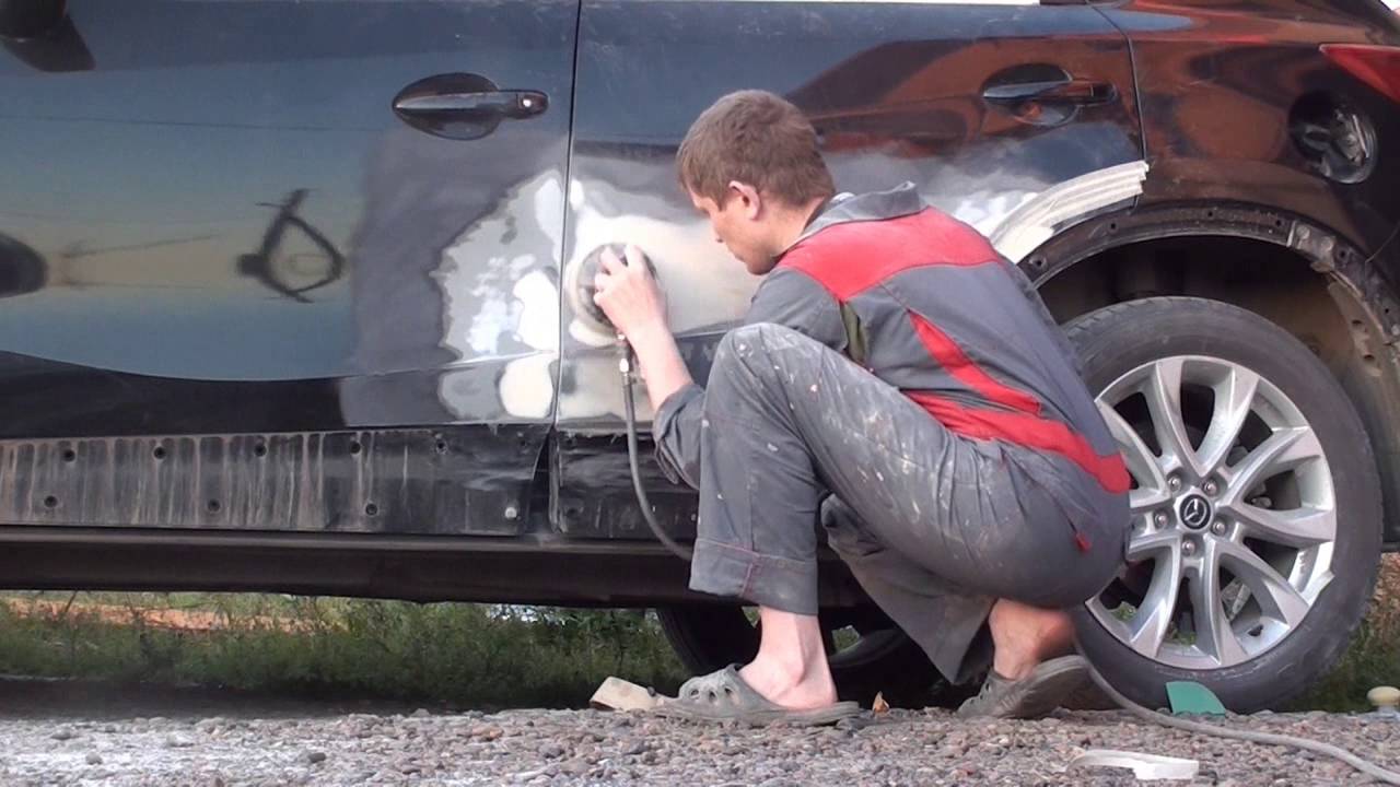 Шпаклюю двери Mazda CX 5