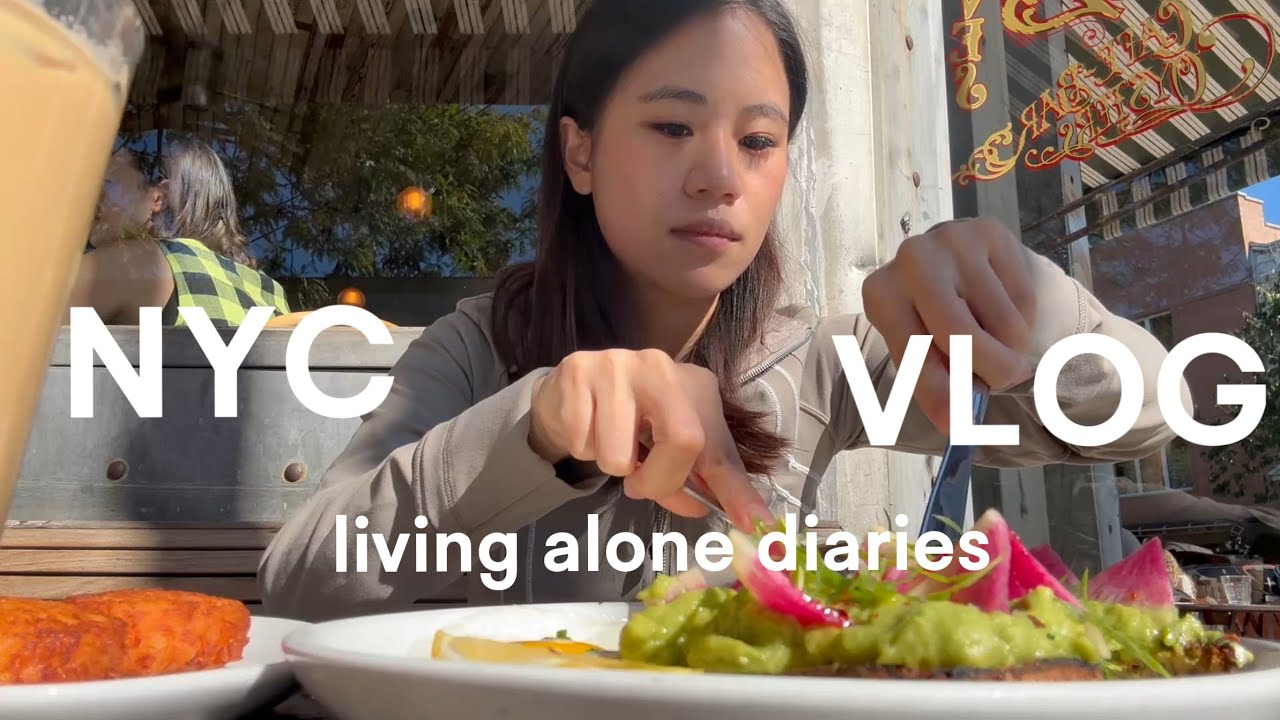 (ENG) 🇺🇸留學日記| 23歲紐約留學生獨居的一天(吃brunch/台灣零食包裹）living alone in NYC as 23 year old international student