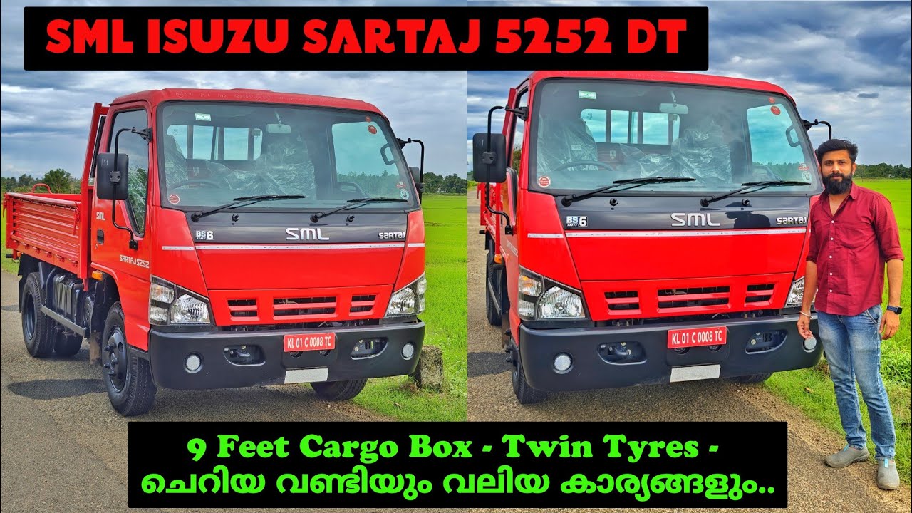 SML Isuzu Sartaj 5252 DT- Review - 9 Feet Cargo Box - Twin Tyres - ചെറിയ വണ്ടിയും വലിയ കാര്യങ്ങളും..