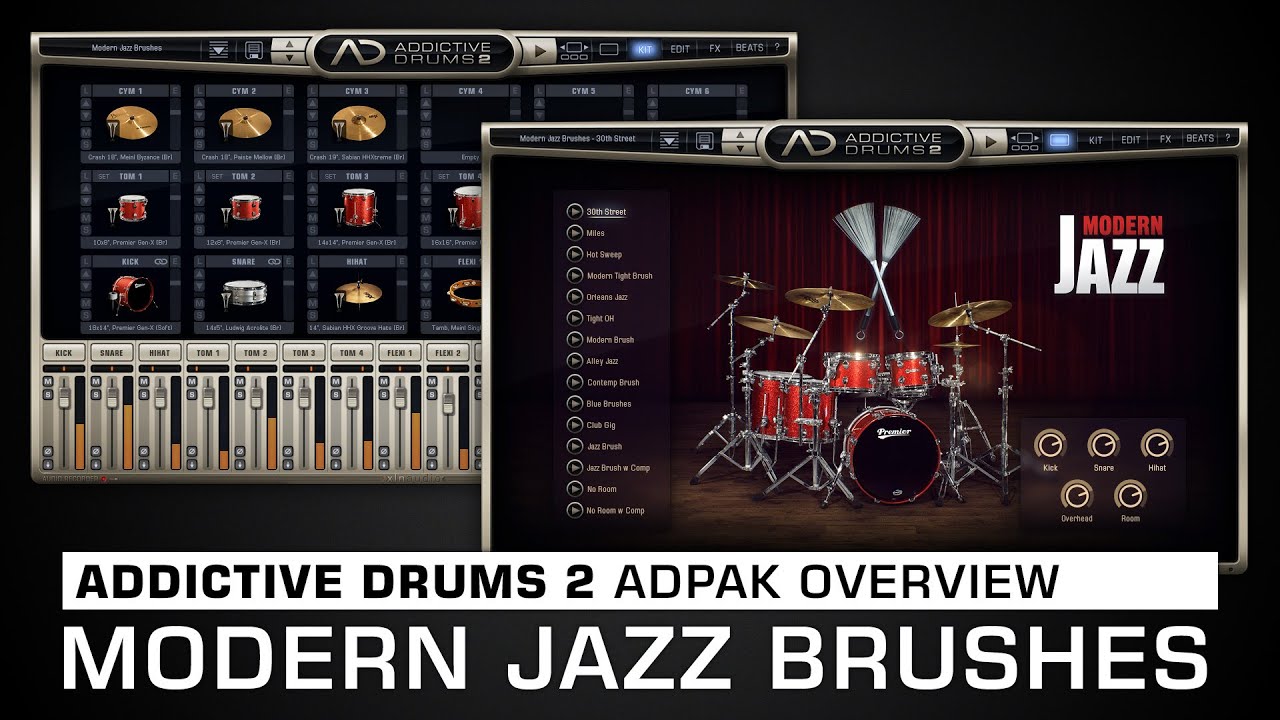 Addictive Drums 2 ADpak Overview: Modern Jazz Brushes