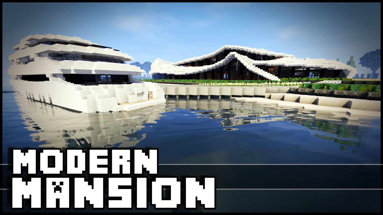 Minecraft - Modern Organic Mansion & Yacht!