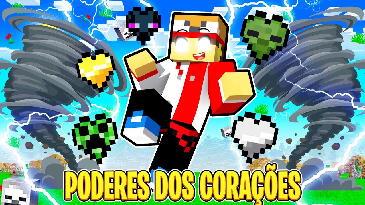Os Corações dos Mobs me dão Ultra Poderes💙💚🧡🤎 | Minecraft