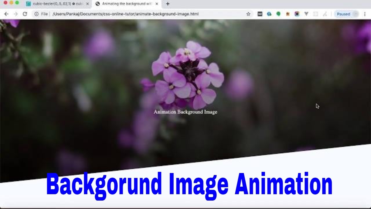 Animating background image html css only