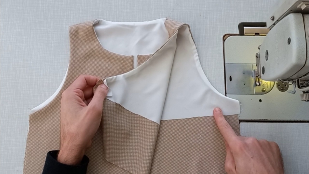 Secrets of sewing neck and shoulders with lining.  Important techniques that tailors need