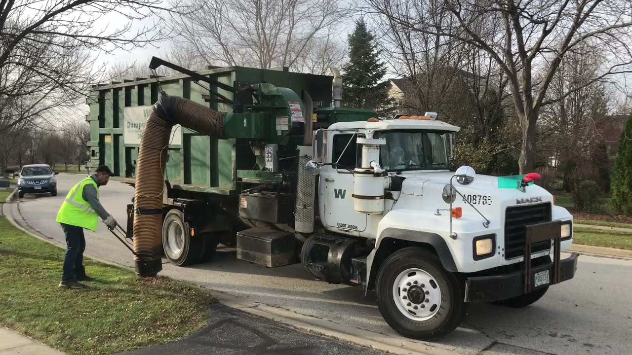 Custom Waste Management Mack RD Roll Off Leaf Vac