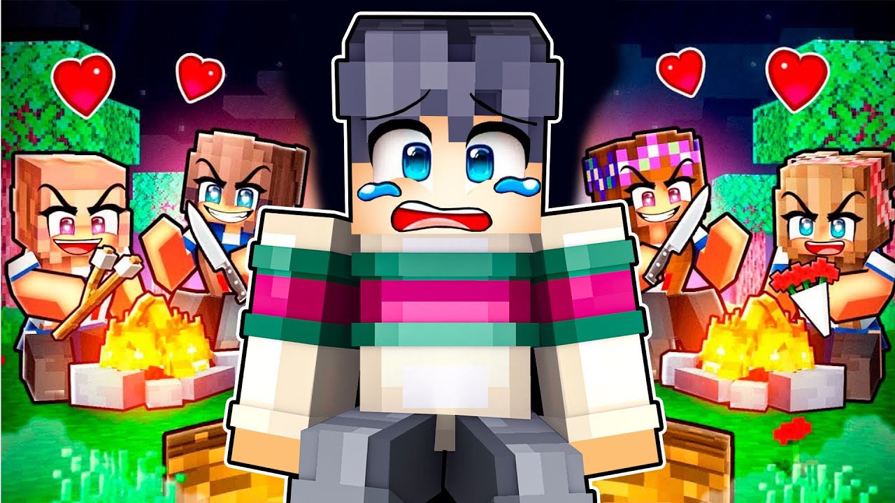 Парень в Лагере Девочек Яндере в Майнкрафт!