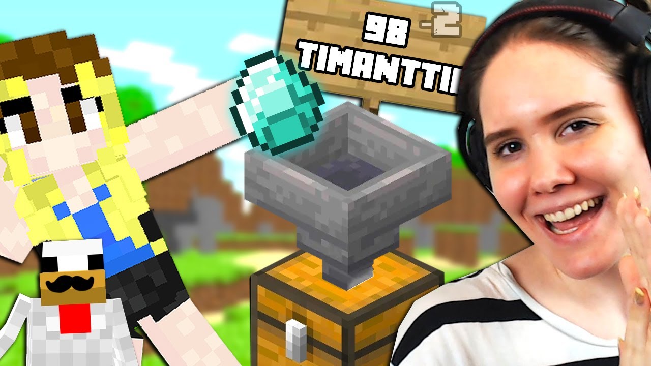 HAASTEEN ENSIMMÄISET TIMANTIT LÖYDETTY! | Pelataan Minecraft #82