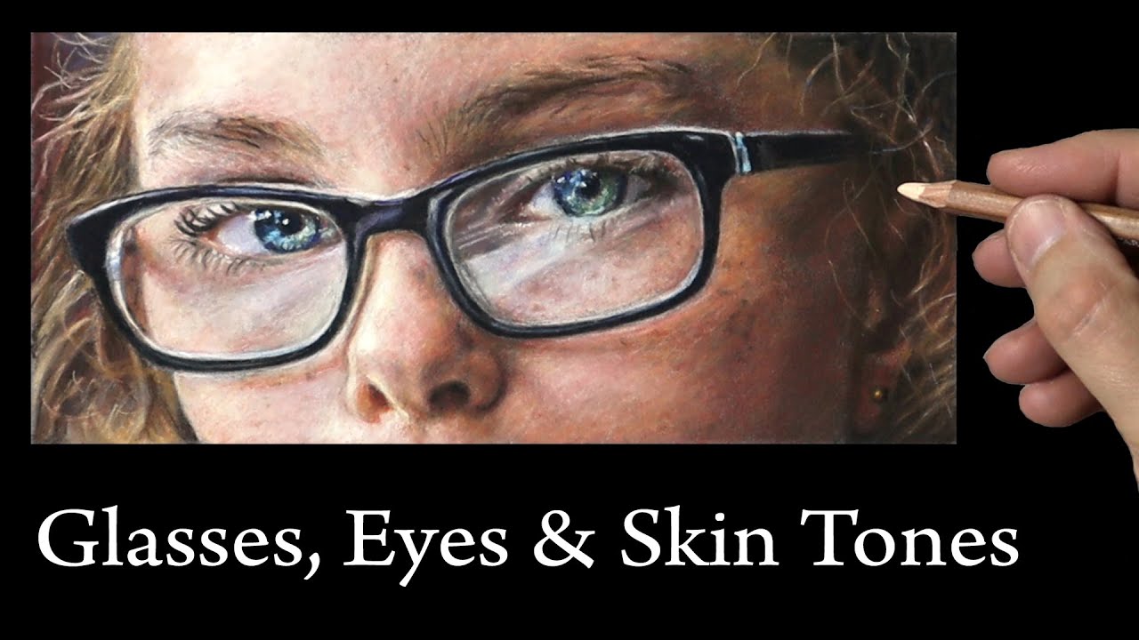 Pastel Portrait Tips... How to Paint / Draw Realistic Glasses, Eyes & Skin Tones | Narrated Tutorial