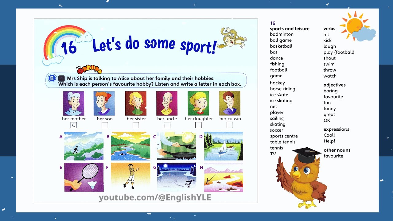 Fun for Movers 4th Edition | Let's do some sport! | 16B - Page 36