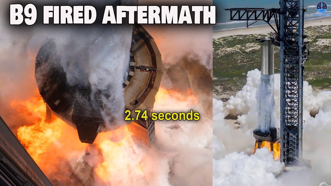 How the water deluge system saved the launch pad? Booster 9 Static Fire Aftermath analysis.