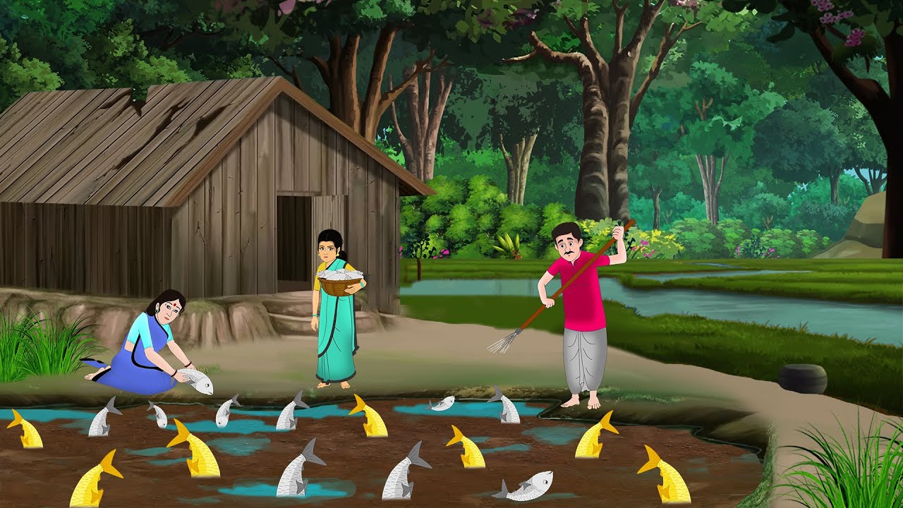 बाड़े के आँगन में मछली की पूँछ की खेती | Hindi Story | Hindi Kahaniya | Moral Stories |cartoon story