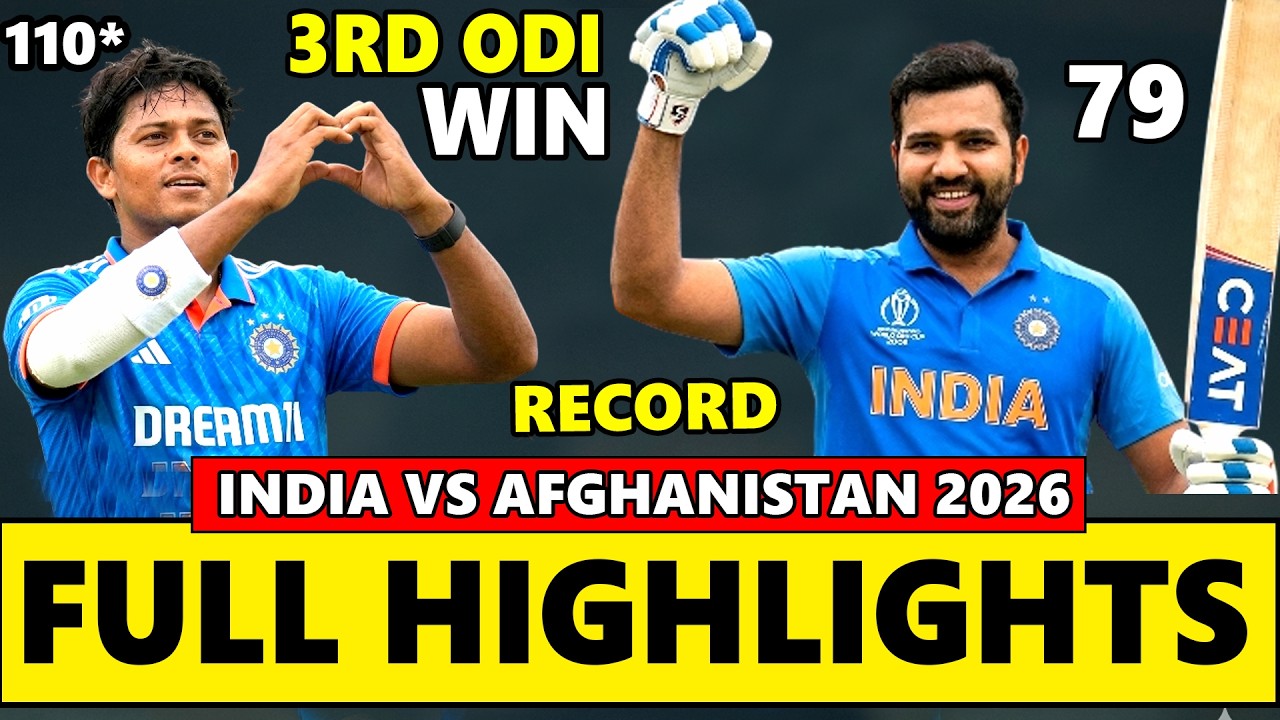 India vs Afghanistan 3rd ODI Full Match Highlights 2026