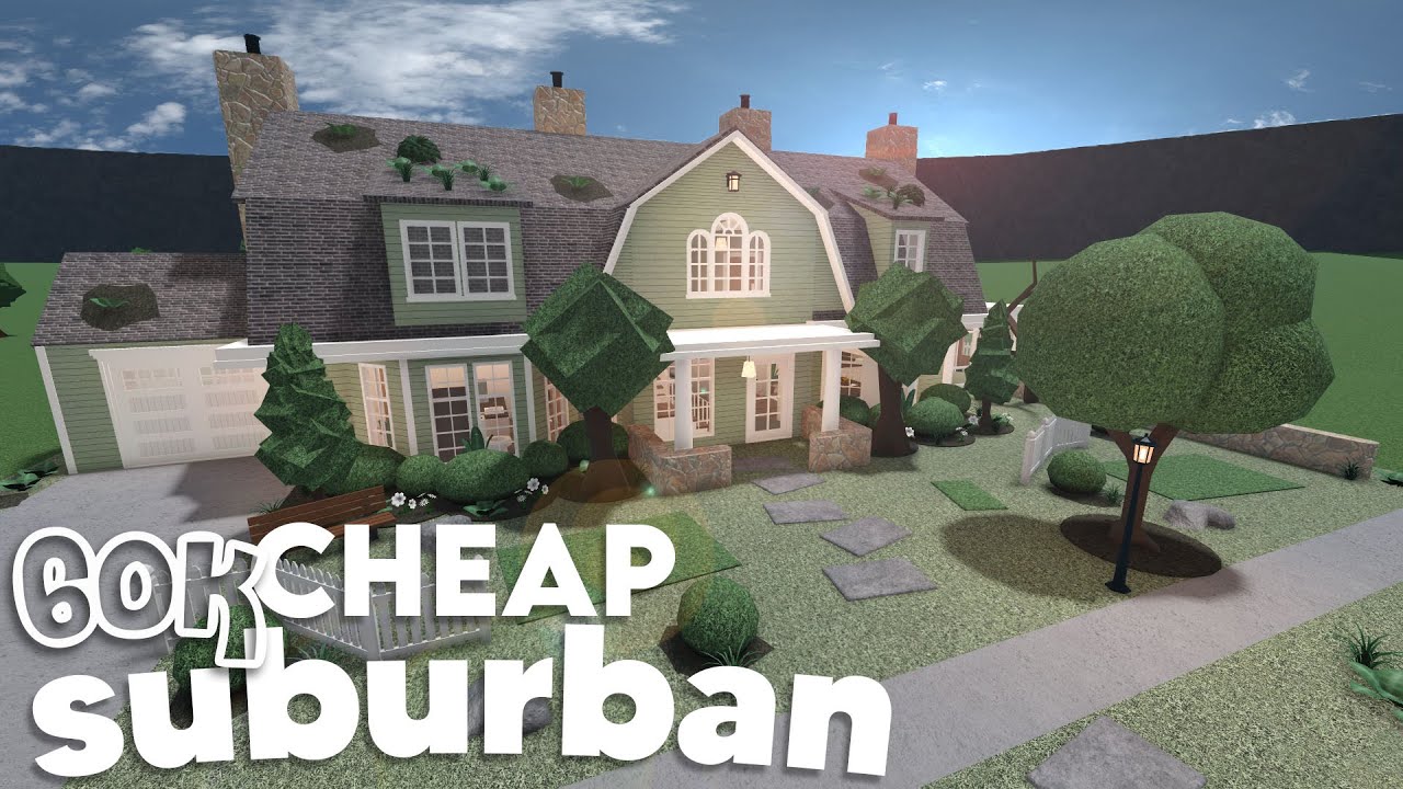 Cheap Suburban Family Mansion 60k | Welcome to Bloxburg (no advanced placing) the watchers house