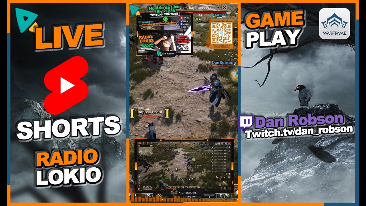 #nightcrows - RADIO LOKIO - Night Crows - Live as 18h com Warframe !!!