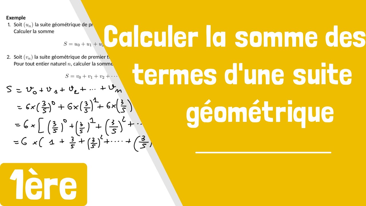 Comment calculer la somme des termes d'une suite géométrique ?