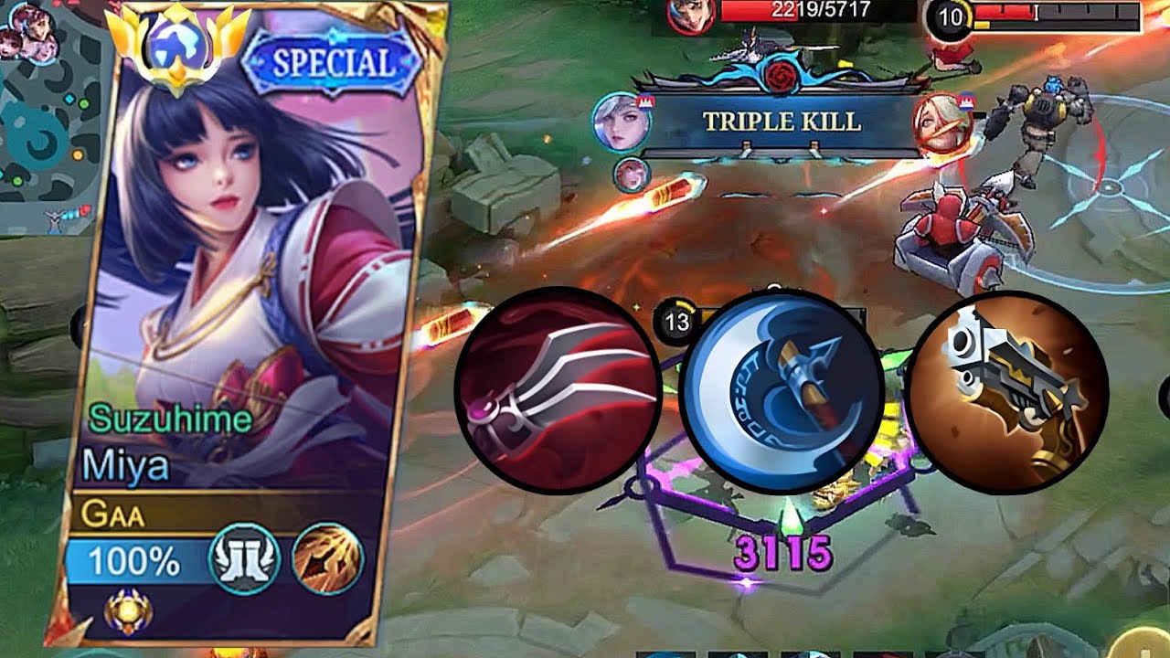 MIYA BEST BUILD  GUIDE TO RANK UP FASTER - Joy Gaa