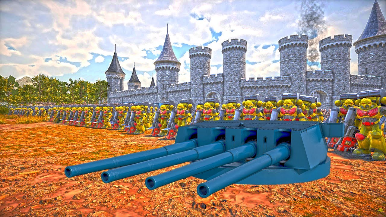 Mark iii Turret, Space marine & Rambo vs 3.2 million Troll, Orc & ZOMBIES !! UEBS 2