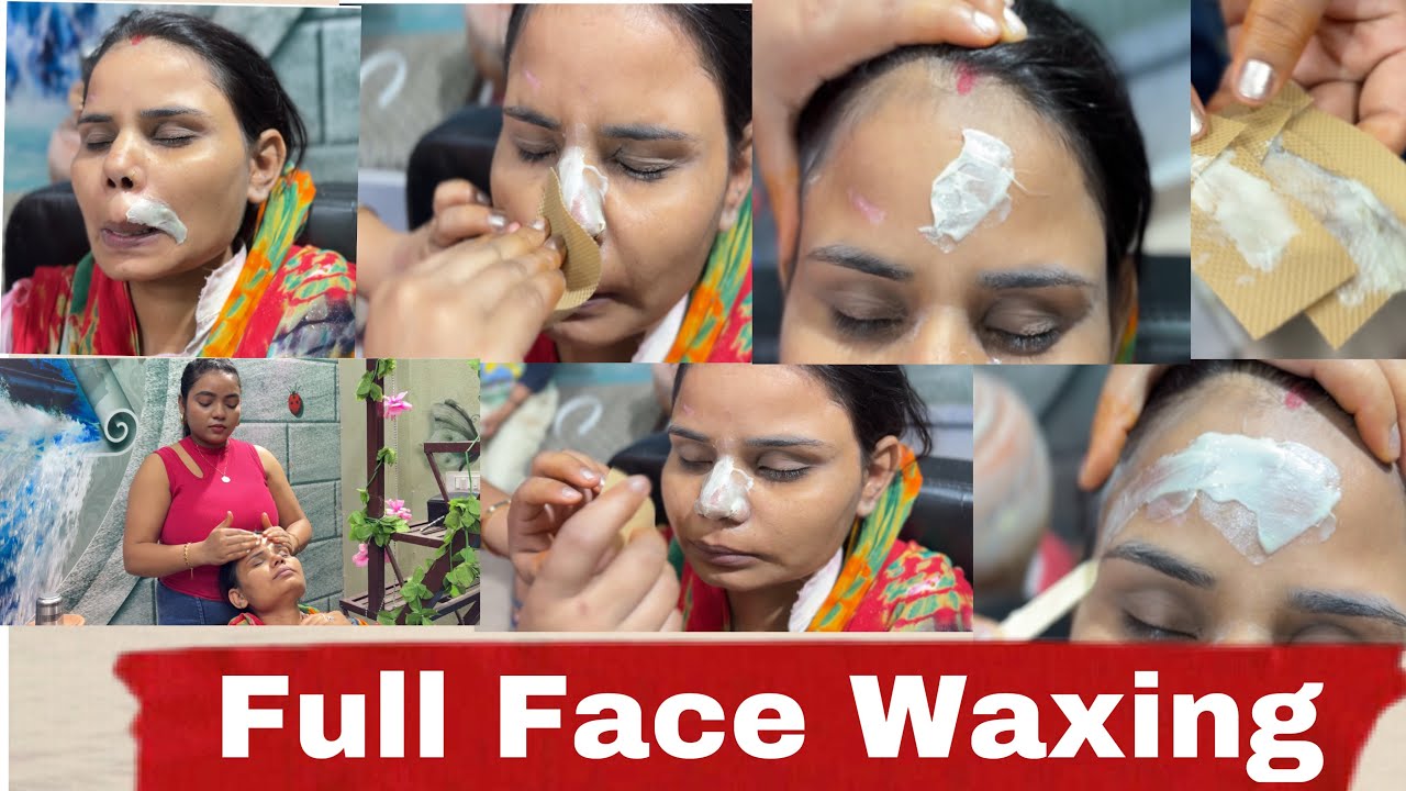 Full Face Waxing / Eyebrow/ Forehead /cheeks / Upper lip / Nose 👃 Waxing / step by step Tutorial 👉