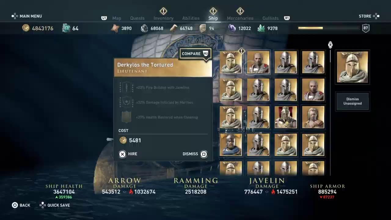 Assassin  Creed Odyssey #285 Madness Cave, Kinira Outpost, Nine Roads Camp, Hunter's Rest _PS4