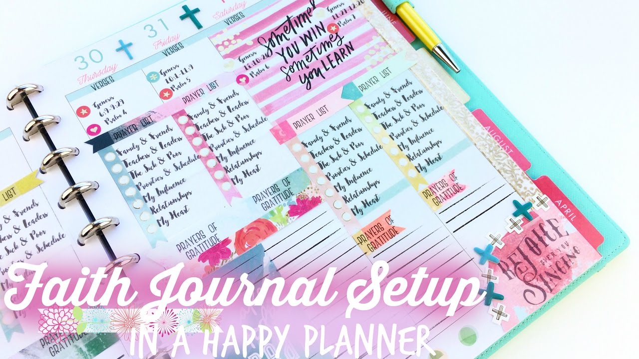 Faith Journal Setup in a Big Happy Planner