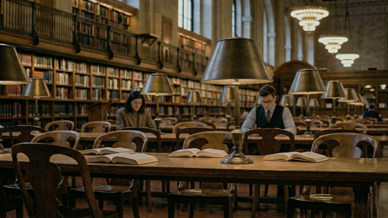 Studying in the Silent Library | Dark Academia Classical Music | Calm, Deep Focus, Reading